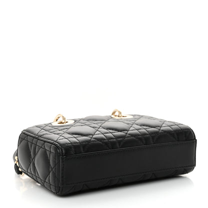 Christian Dior Lambskin Cannage Micro Lady D-Joy Black 4 of 12