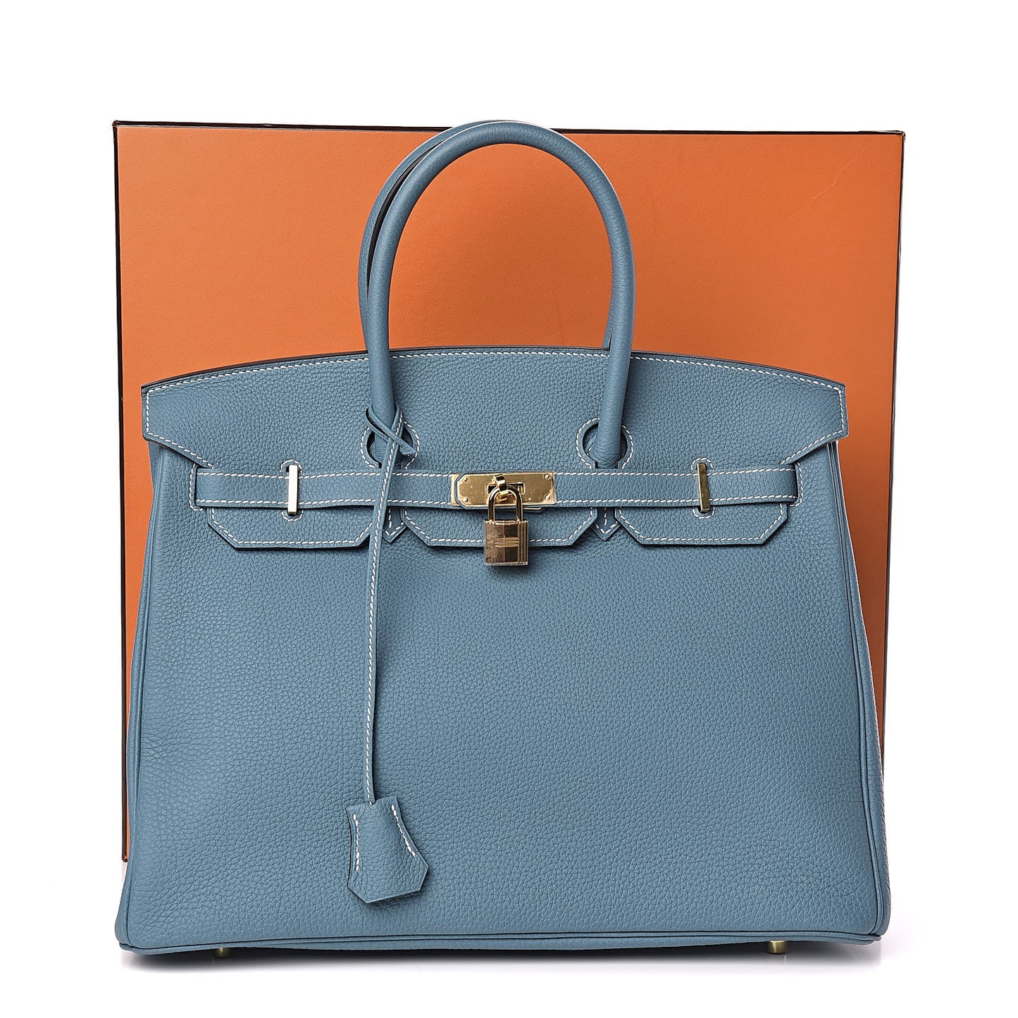 Togo Birkin 35 Blue Jean