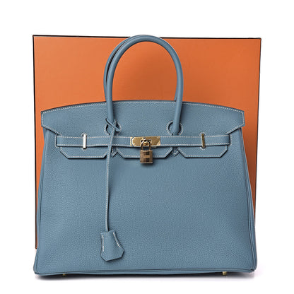 Hermes Togo Birkin 35 Blue Jean 11 of 11