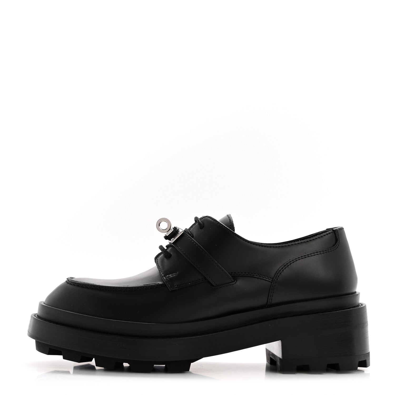 Hermes Glossed Calfskin First Oxford 35.5 Black 1 of 9