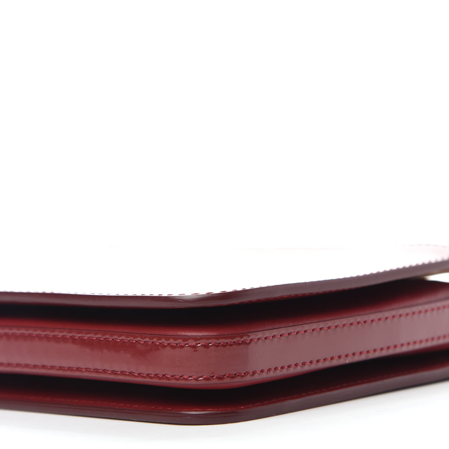 Burberry Patent Calfskin Penhurst Chain Triple Zip Shoulder Bag Cardinal Red 10 of 10