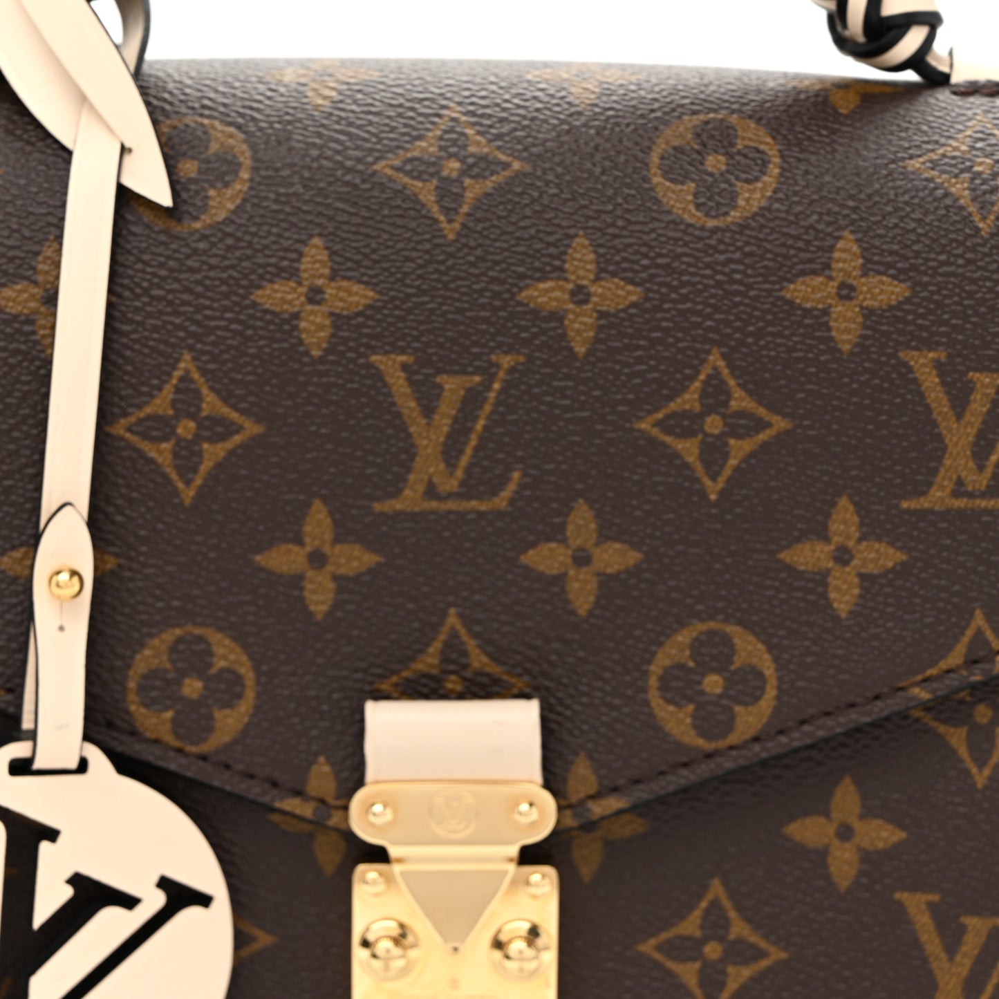 Monogram Braided Pochette Metis Creme Beige