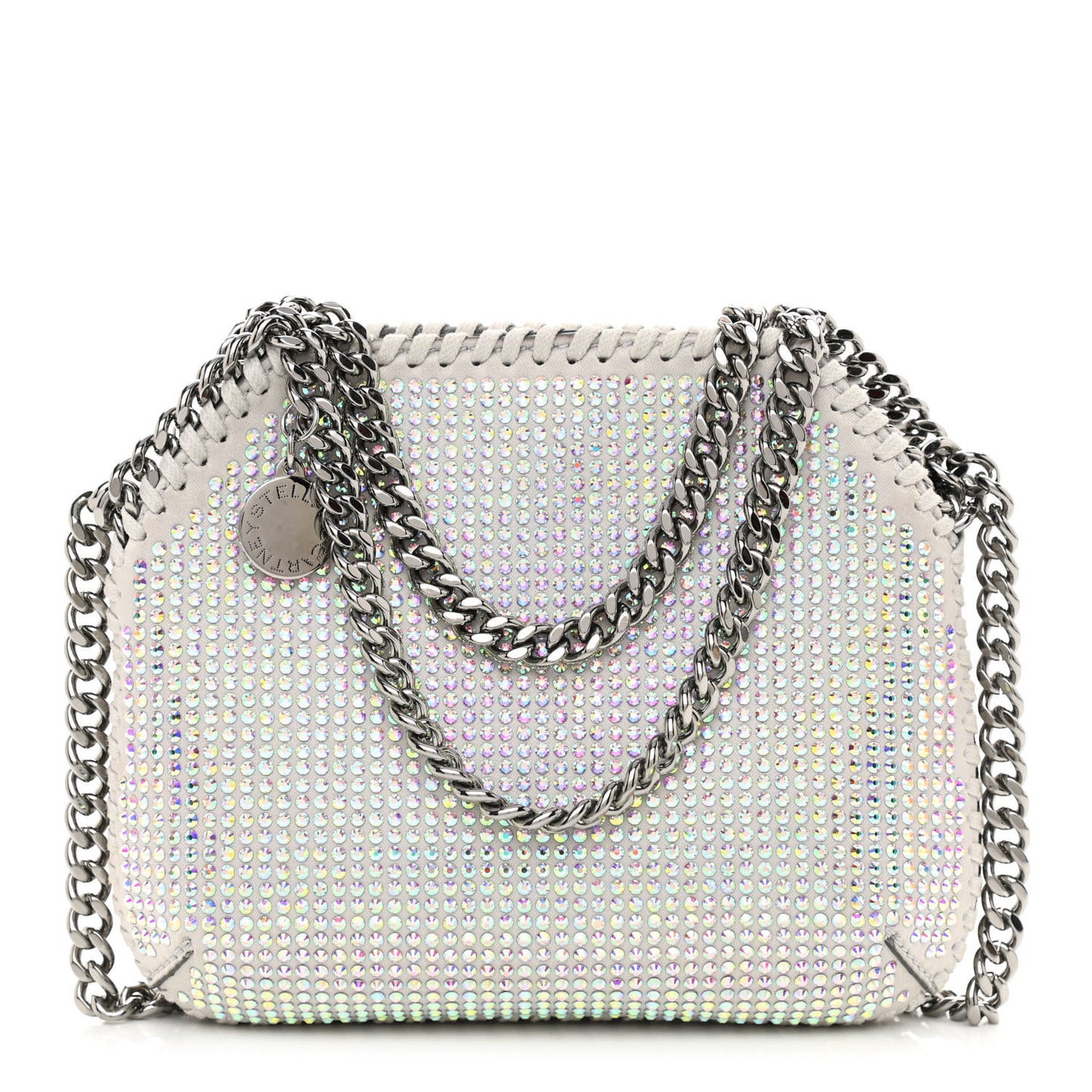 Crystal Mini Allover Hotfix Shoulder Bag Iridescent