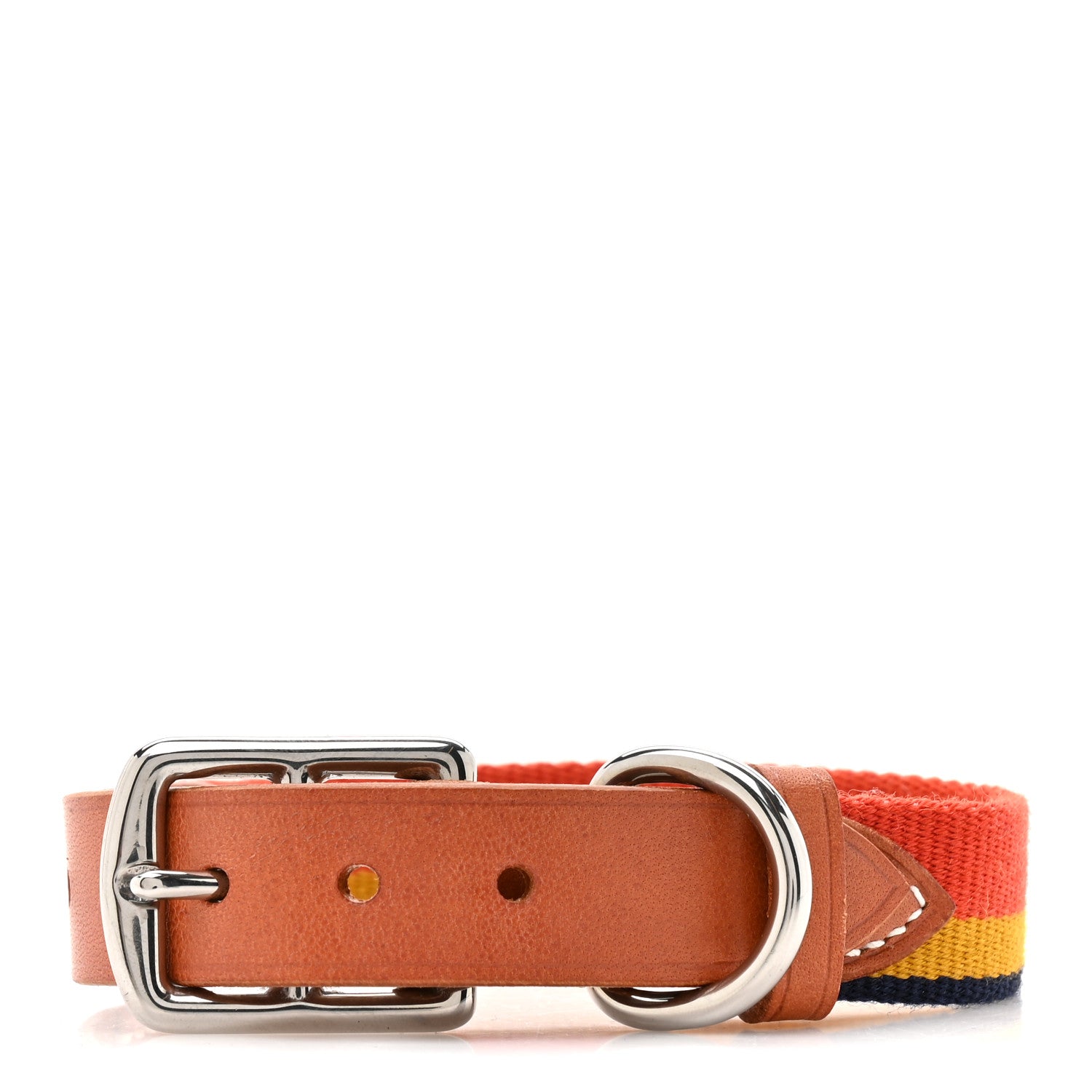 Hermes Toile Natural Bridle Robocar II Dog Collar S Dark Irish 1 of 6