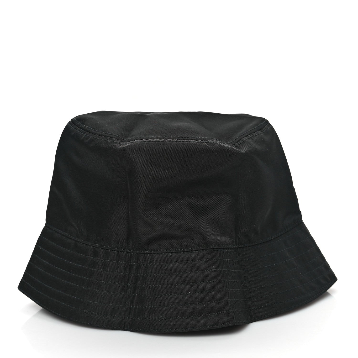 Prada Re-Nylon Rubber Logo Bucket Hat S Black 5 of 9