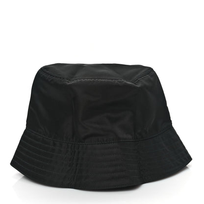 Prada Re-Nylon Rubber Logo Bucket Hat S Black 5 of 9