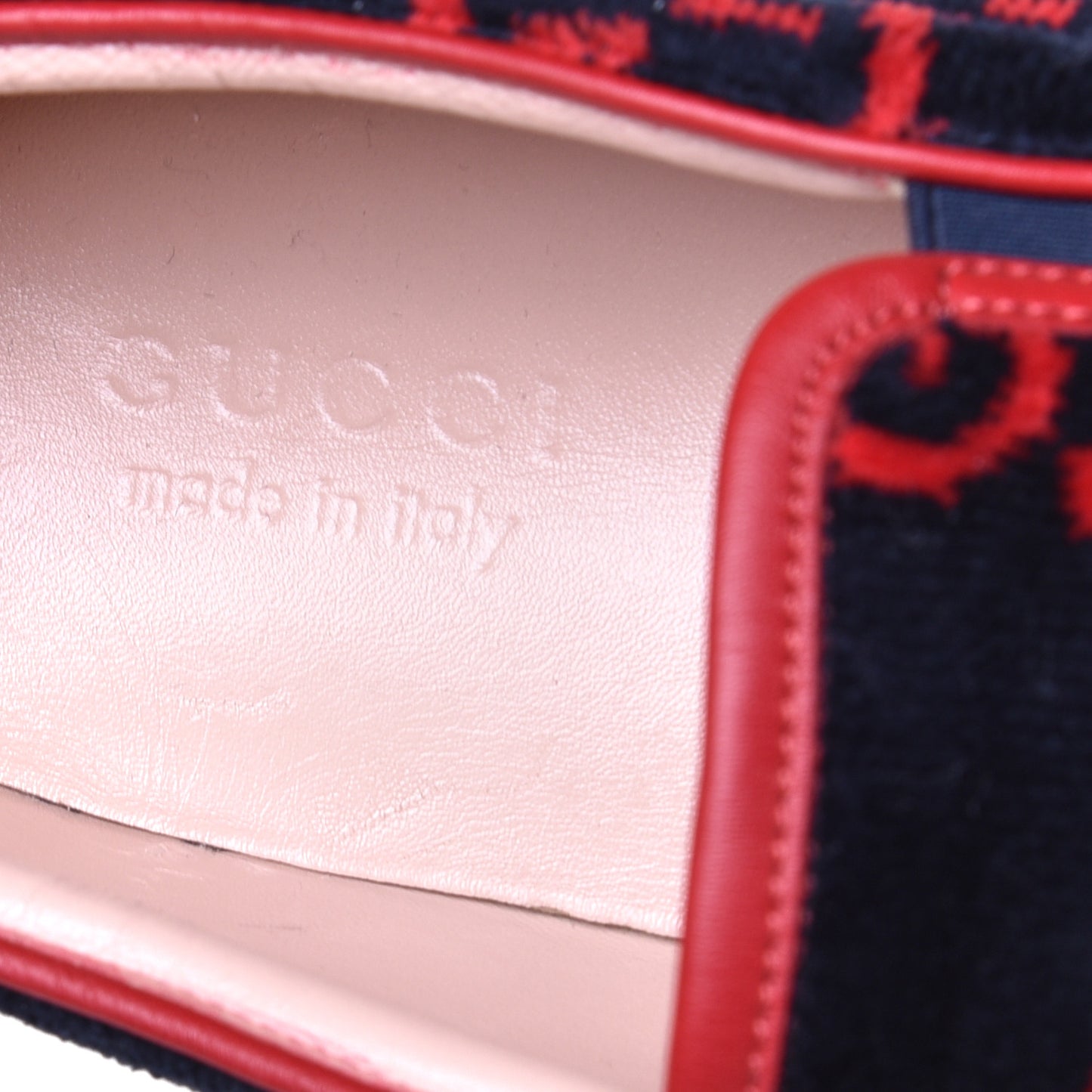 Terry Cloth Miro Soft Calfskin GG Monogram Mens Dublin Slip On Sneakers 12 Blue Red Hibiscus Red