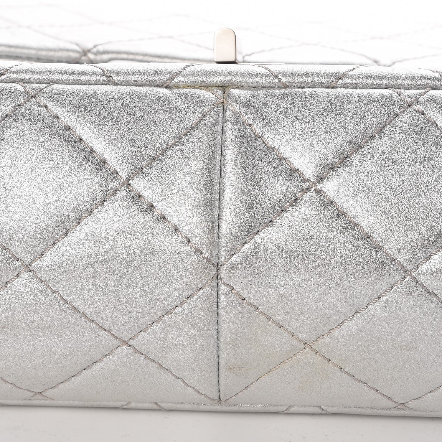 Chanel Metallic Lambskin Quilted 2.55 Reissue 227 Flap Silver 11 of 12