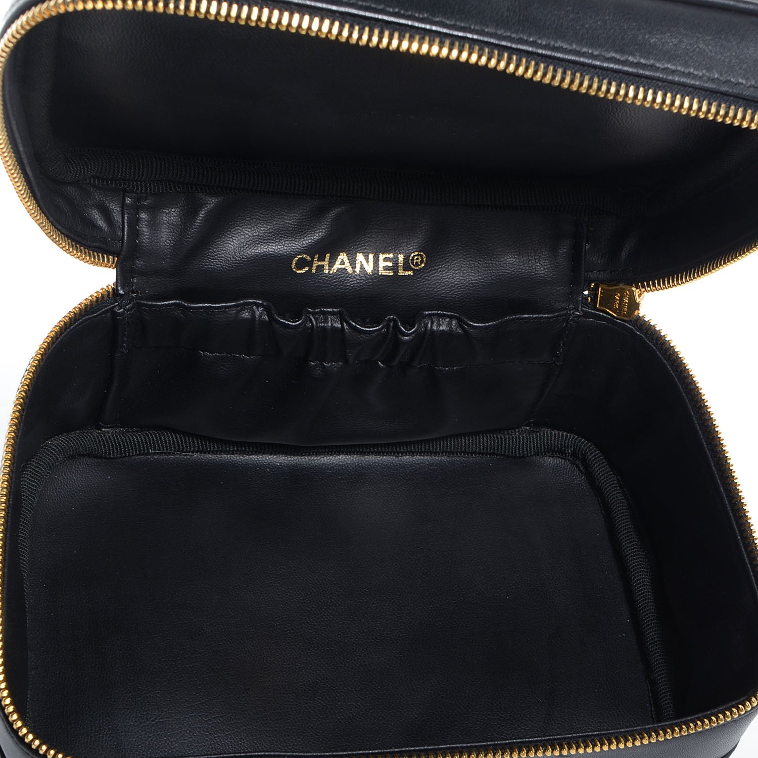 Chanel Lambskin Vanity Cosmetic Bag Black 5 of 8