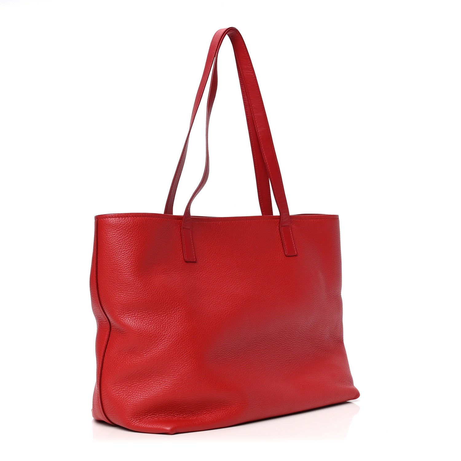 Prada Vitello Daino Pocket Shopping Tote Rosoo 2 of 5