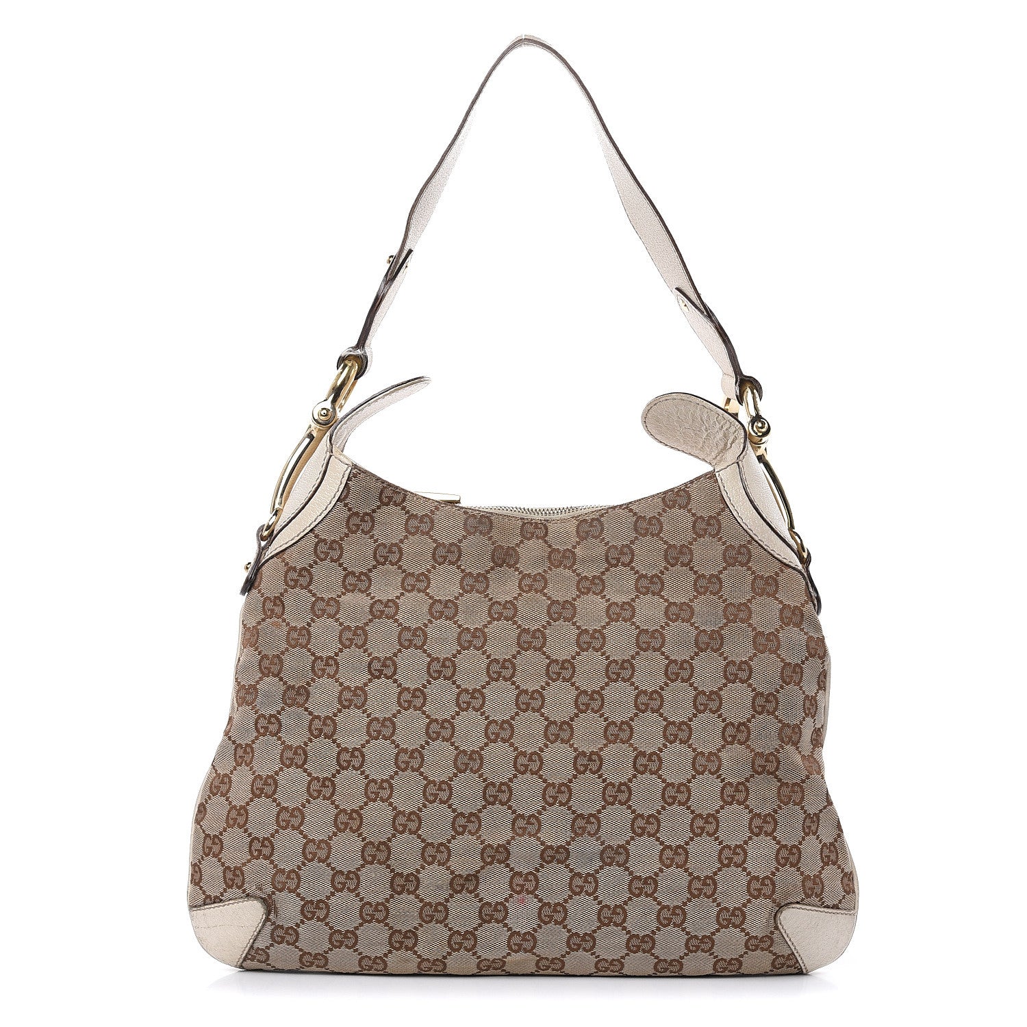 Gucci Monogram Creole Hobo Ivory 1 of 20
