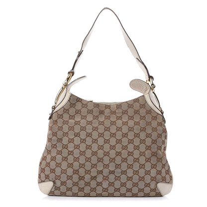 Gucci Monogram Creole Hobo Ivory 1 of 20