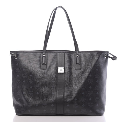 MCM Visetos Large Liz Reversible Shopper Tote Black 3 of 18