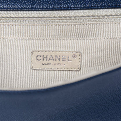 Chanel Caviar Medium Timeless CC Flap Navy Blue 6 of 9
