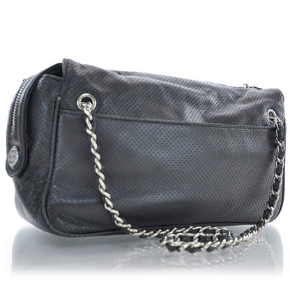 Chanel Calfskin Perforated 50's Tote Black 3 of 9