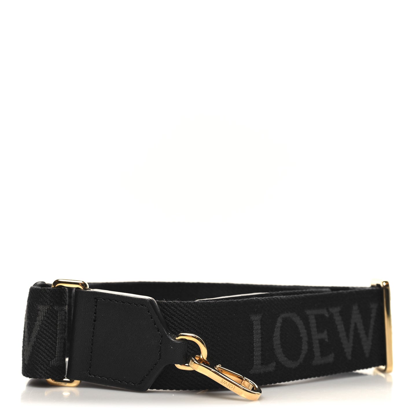 Calfskin Jacquard Webbing Anagram Strap Black