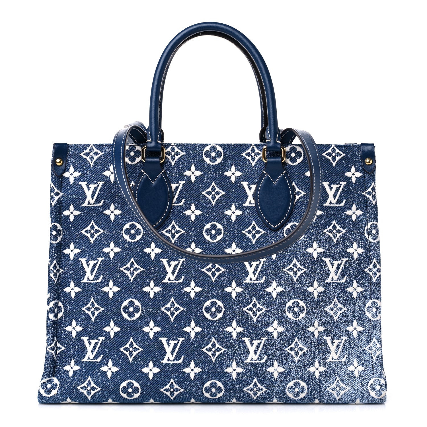 Louis Vuitton Monogram Jacquard Denim Onthego MM Bleu 1 of 8