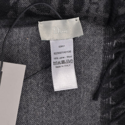 Christian Dior Wool Monogram Throw Black 5 of 6