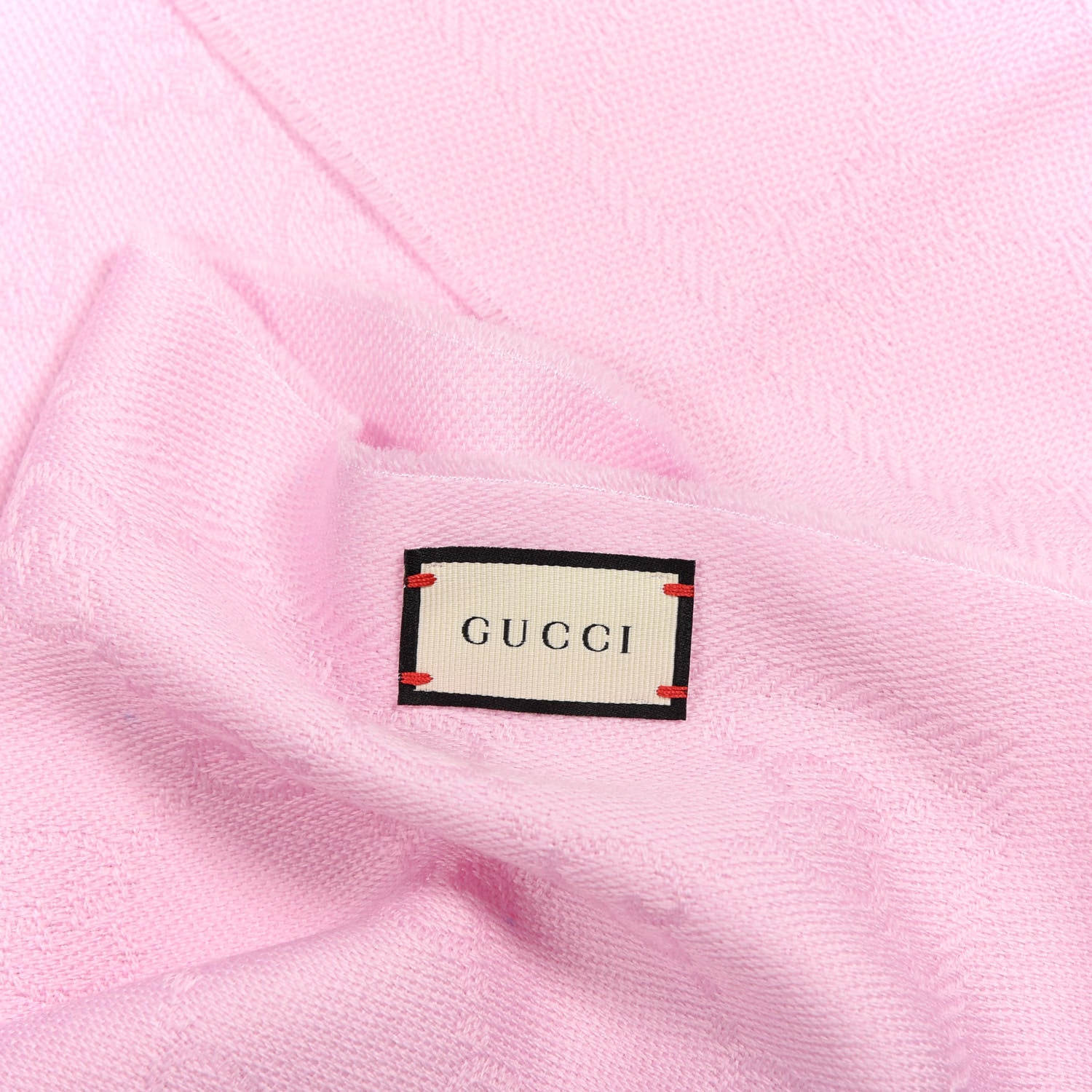Gucci Wool Silk GG Monogram GGNat Scarf Rose 3 of 4
