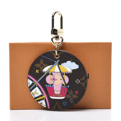 Louis Vuitton Monogram 2020 Christmas Animation Big Wheel Bag Charm Key Ring Rose Ballerine 4 of 4