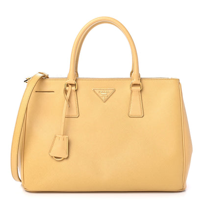 Prada Saffiano Medium Galleria Double Zip Tote Ginestra 1 of 4