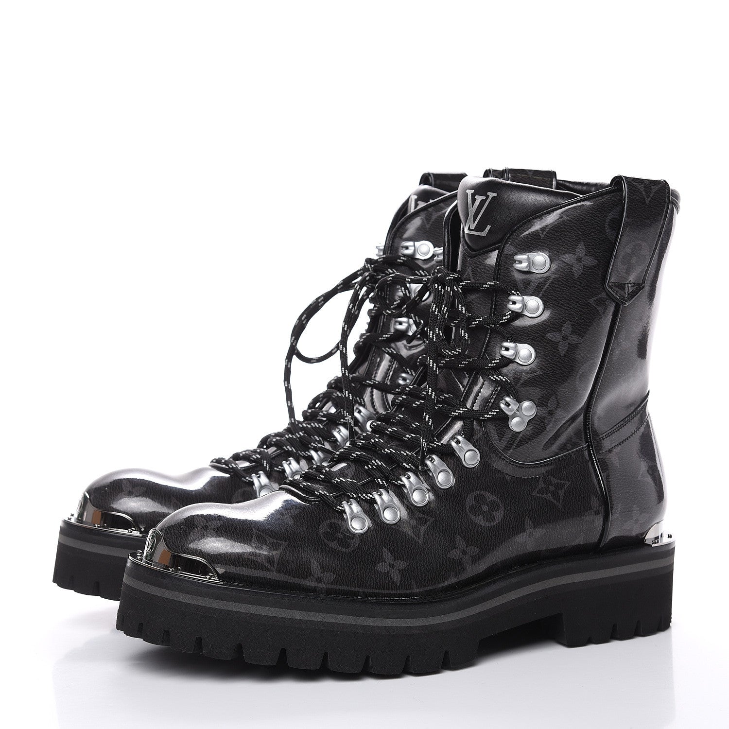 Louis Vuitton Monogram Eclipse Glaze Mens Outland Ankle Boots 7 3 of 8