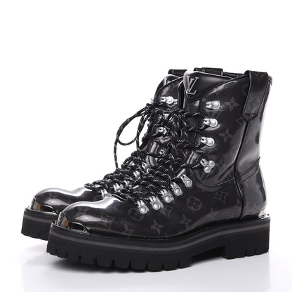 Louis Vuitton Monogram Eclipse Glaze Mens Outland Ankle Boots 7 3 of 8