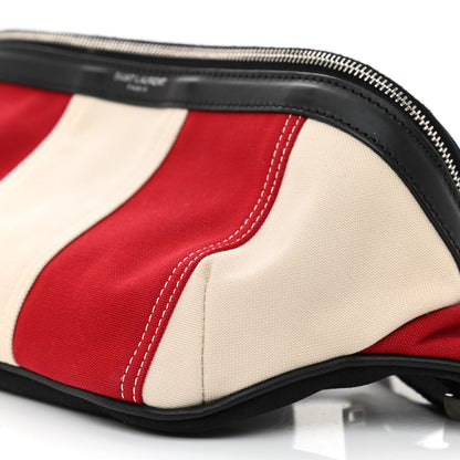 Saint Laurent Canvas Classic Belt Bag Red Blue White 8 of 9