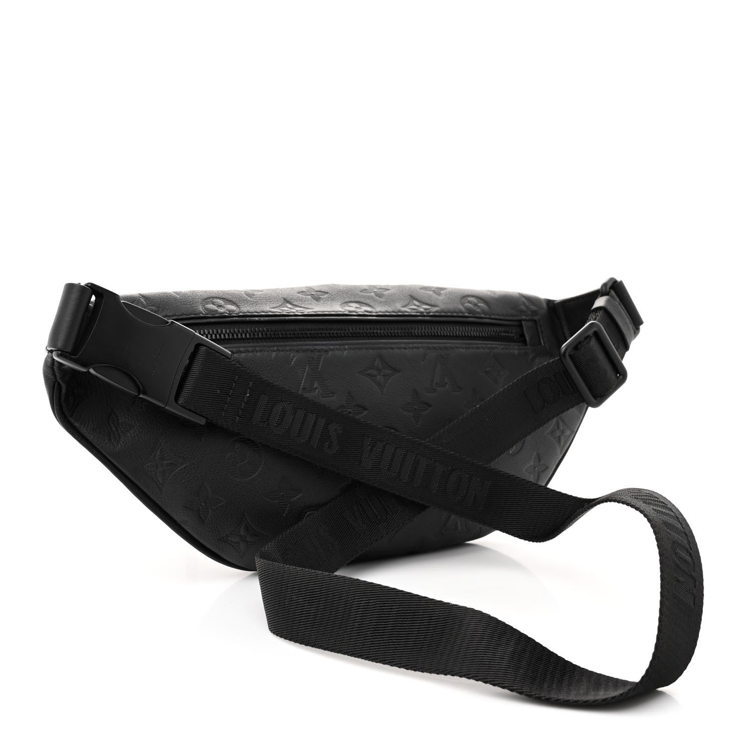 Louis Vuitton Calfskin Monogram Shadow Discovery Bumbag Black 3 of 12