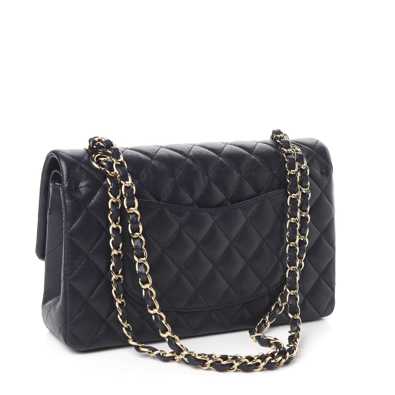 Chanel Caviar Quilted Medium Double Flap Navy 3 of 10