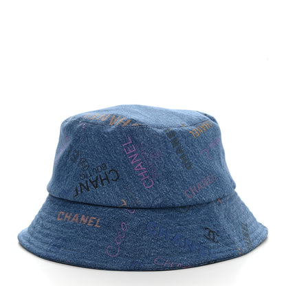 Chanel Denim Mood Cloche Bucket Hat M Blue 5 of 8