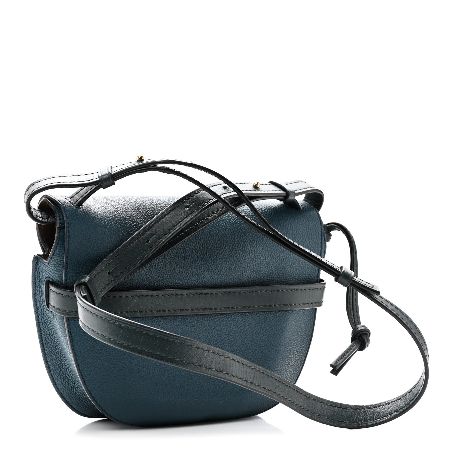 Loewe Grained Calfskin Small Gate Crossbody Bag Petroleum Blue