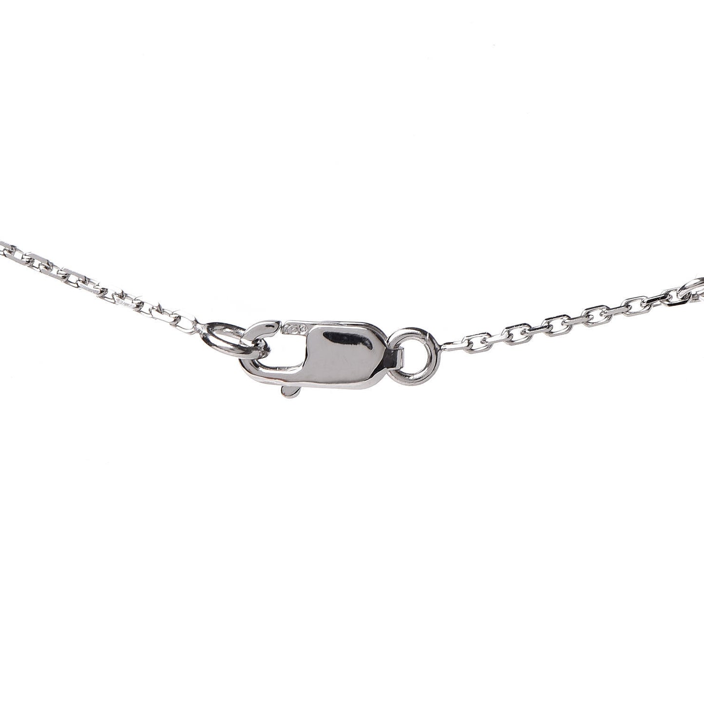 18K White Gold Turquoise Sweet Alhambra Butterfly Pendant Necklace