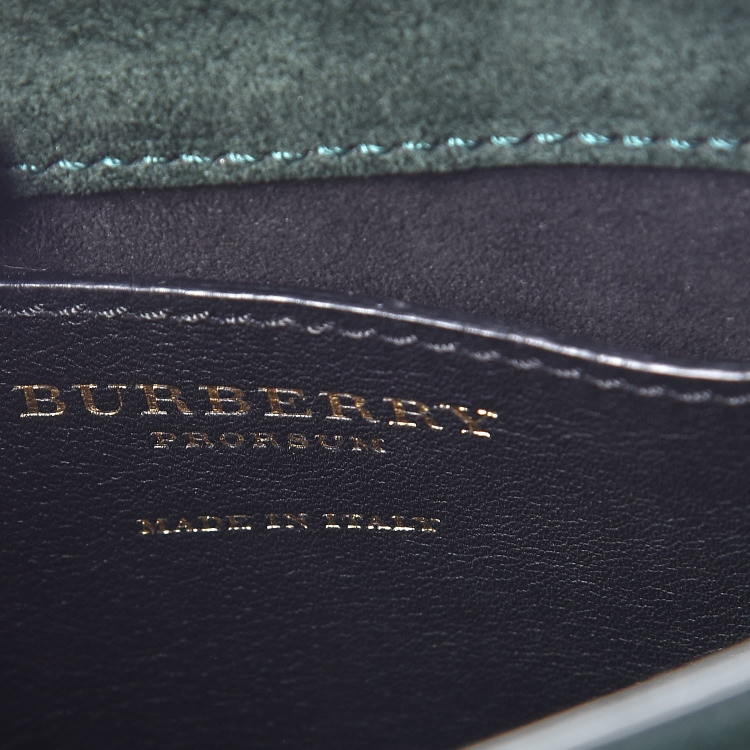 Burberry Suede Small Square Buckle Belt Bag Dark Forest Green 6 of 6