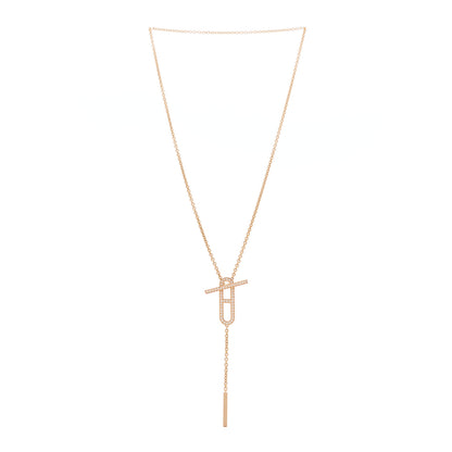Hermes 18K Rose Gold Diamond PM Ever Chaine D'Ancre Necklace ST 3 of 6