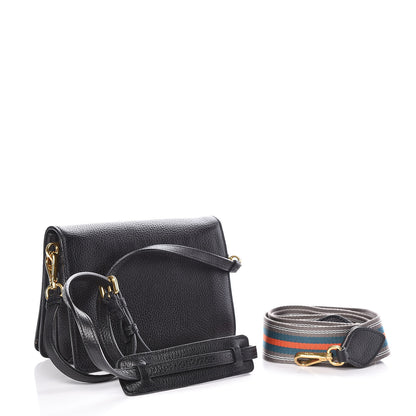 Prada Vitello Daino Flap Crossbody Black 3 of 9