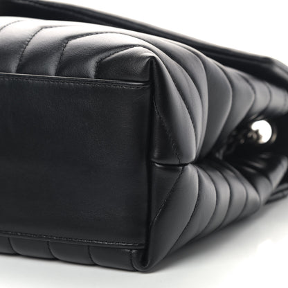 Saint Laurent Calfskin Y Quilted Monogram Medium Loulou Chain Satchel Black 6 of 9