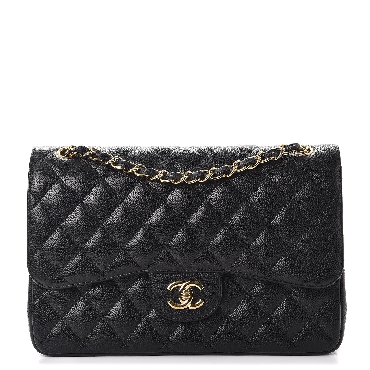 Chanel Caviar Quilted Jumbo Double Flap Black 1 of 9