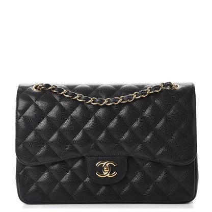 Chanel Caviar Quilted Jumbo Double Flap Black 1 of 9