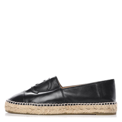 Chanel Lambskin CC Espadrilles 39 Black 1 of 12