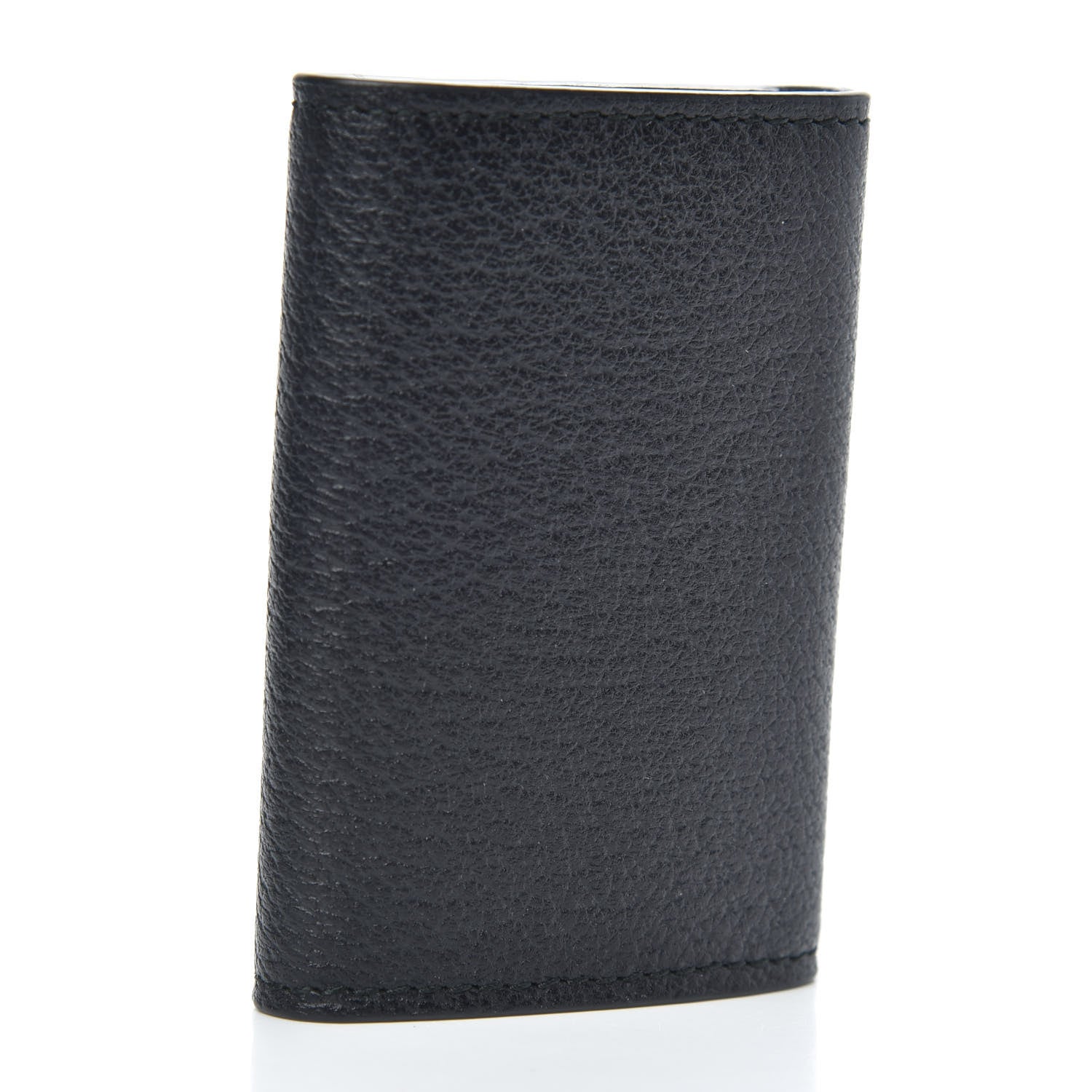 Gucci Pebbled Calfskin Bee 6 Key Holder Case Black 3 of 7