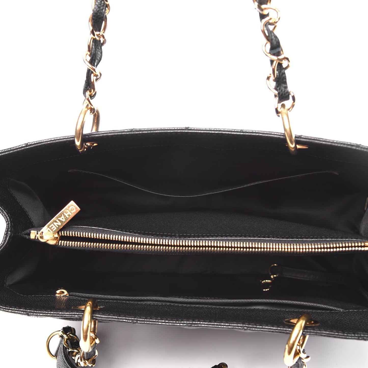 Caviar Quilted Grand Shopping Tote GST Black