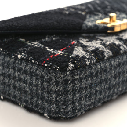 Chanel Tweed Patchwork Mini Rectangular Flap Black Grey White 7 of 8