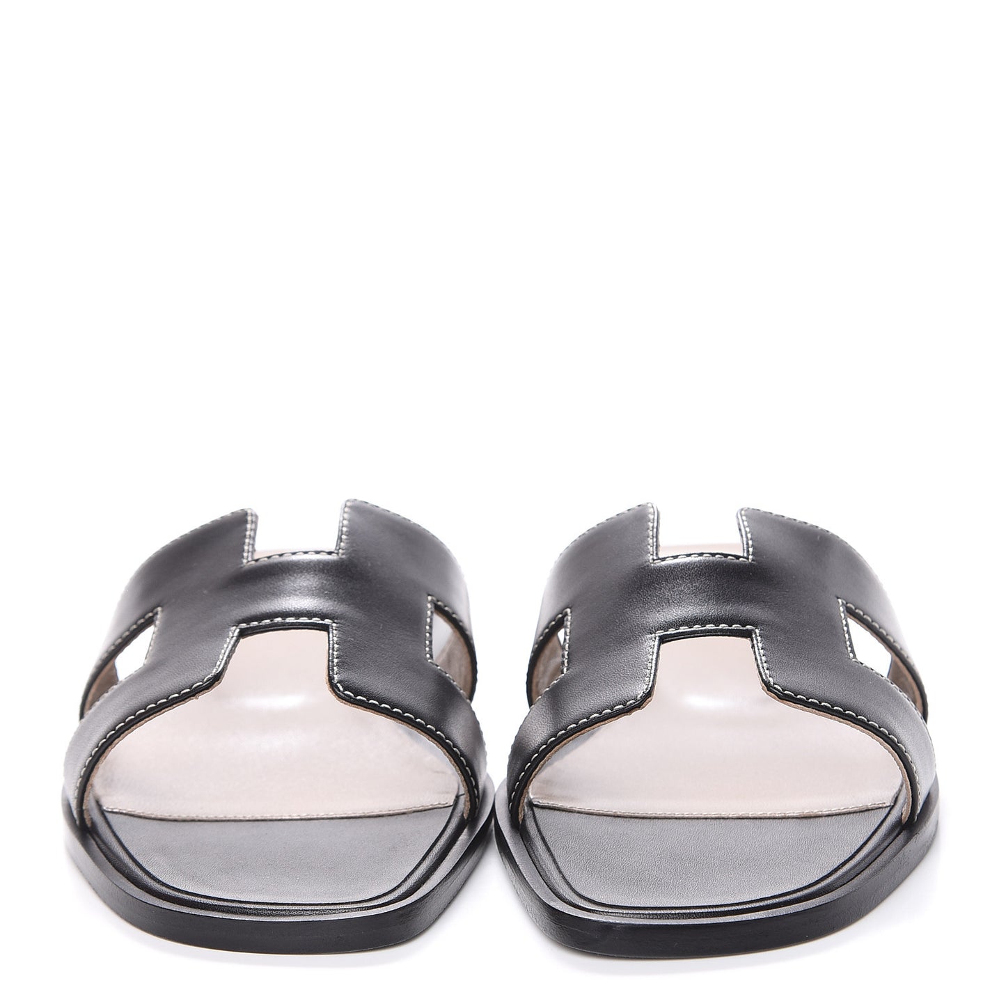 Box Calfskin Oran Sandals 37 Black