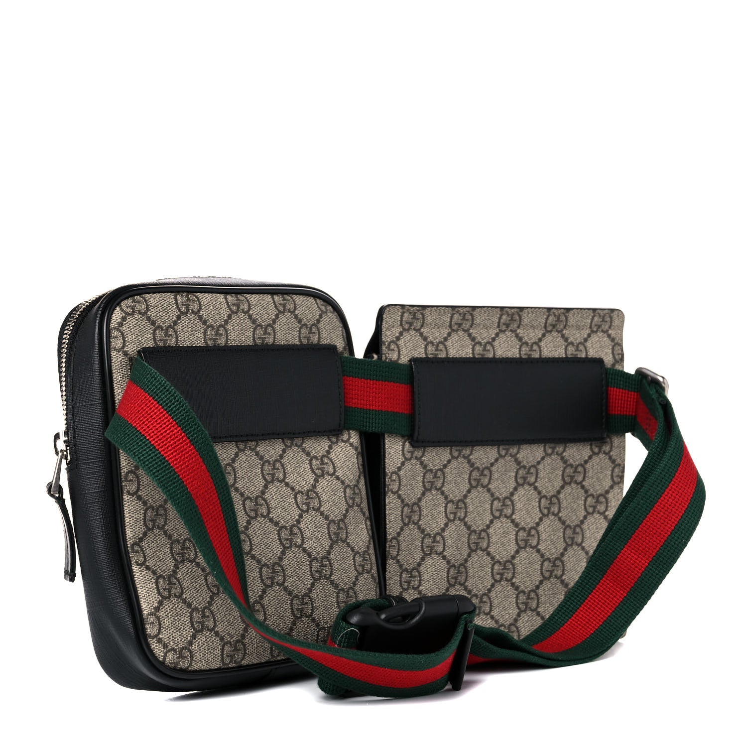 Gucci GG Supreme Monogram Web Belt Bag Black 3 of 16