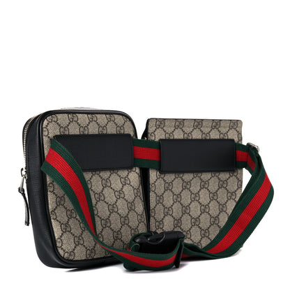 Gucci GG Supreme Monogram Web Belt Bag Black 3 of 16