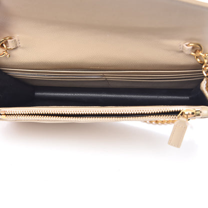 Saint Laurent Grain De Poudre Matelasse Chevron Monogram Envelope Chain Wallet Nude Powder 5 of 9