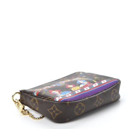 Louis Vuitton Monogram 2020 Christmas Animation Bumper Cars Mini Pochette Accessories Coquelicot 3 of 9