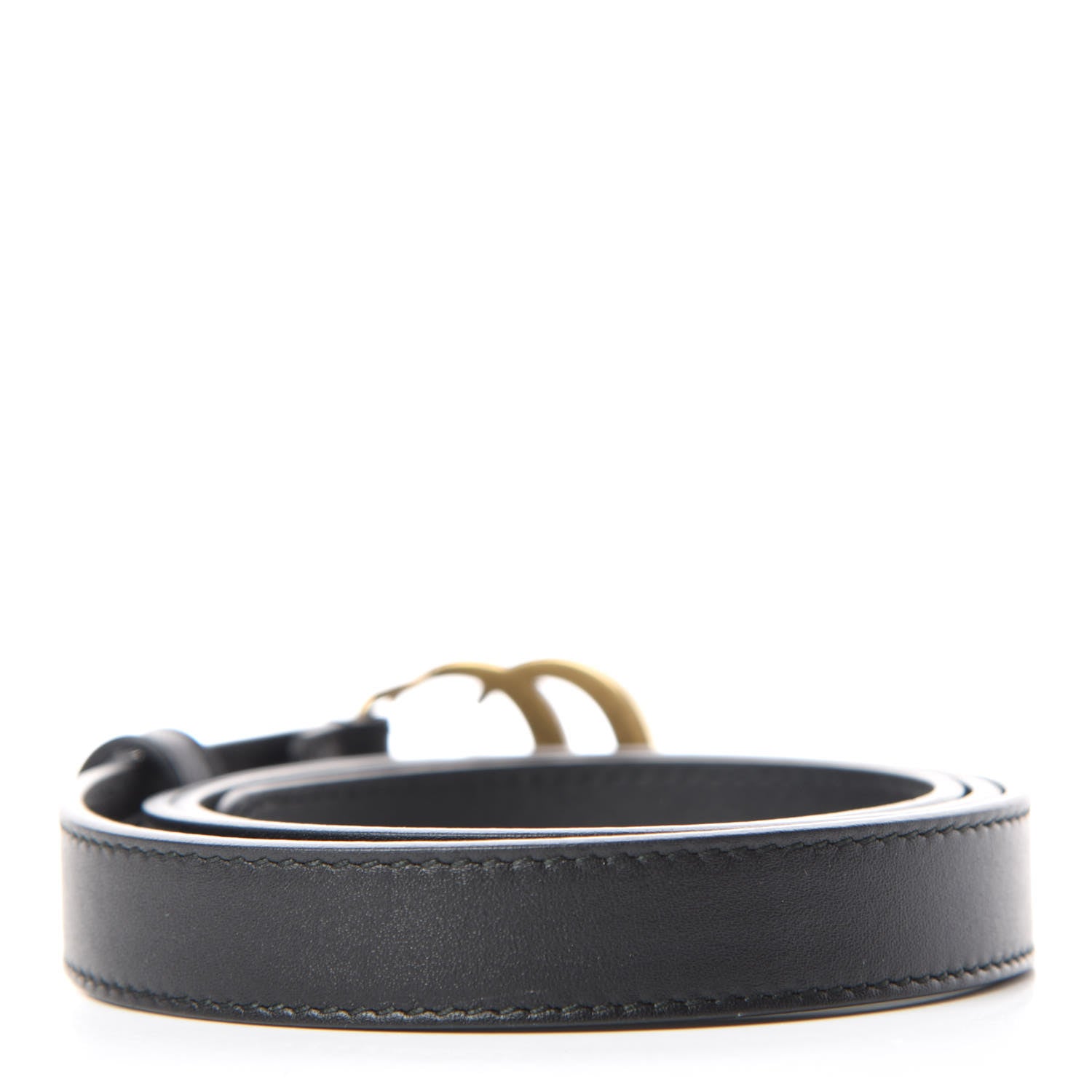 Gucci Calfskin Double G 20mm Belt 85 34 Black 3 of 6