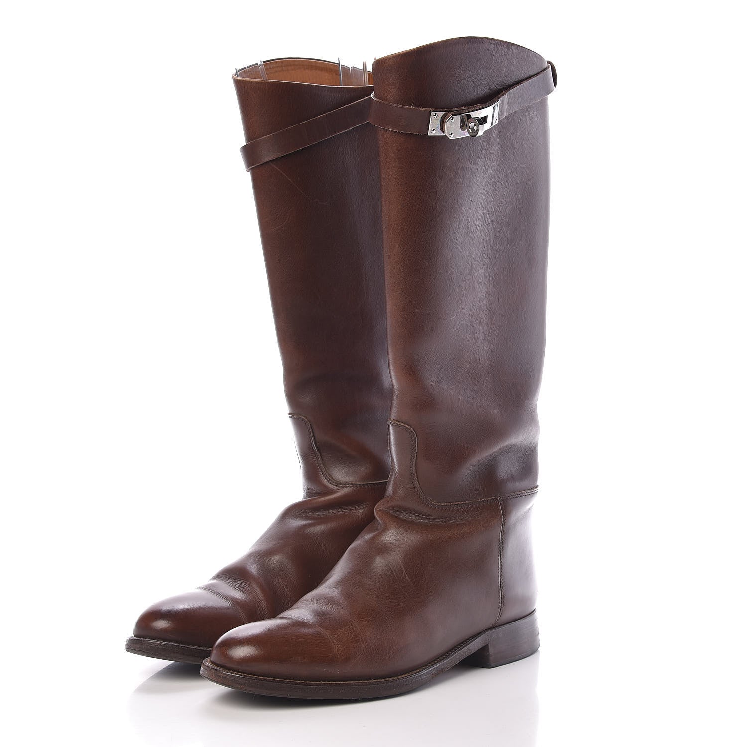 Hermes Box Kelly Jumping Boots 37 Chocolate 3 of 24